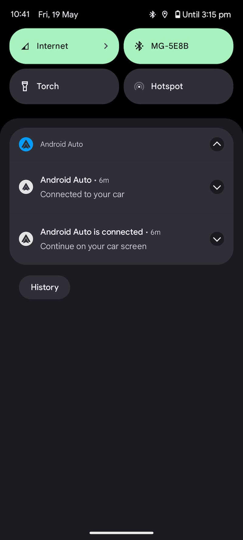 Android Auto on Pixel 7a