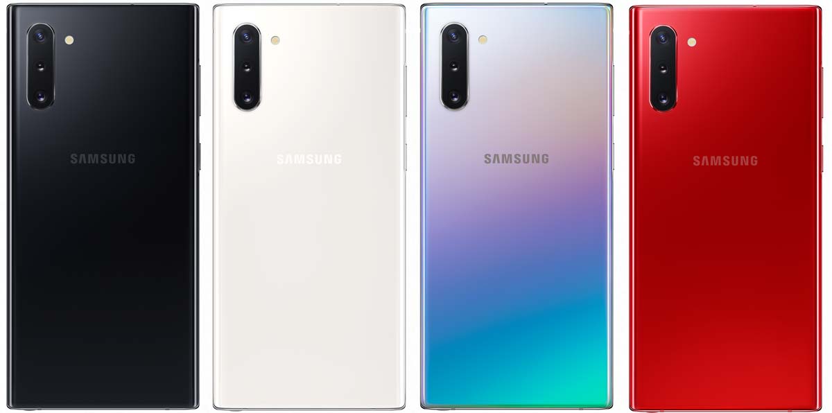 Galaxy Note 10 Colors