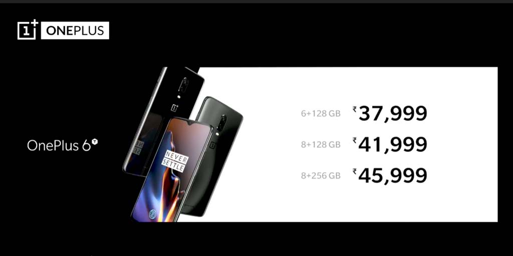 OnePlus 6T India Pricing