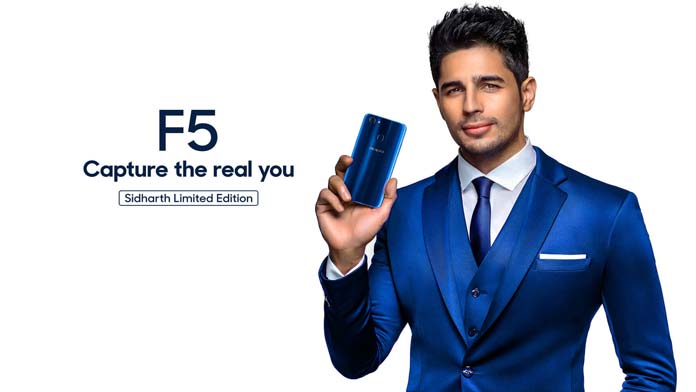 Oppo F5 Sidharth Edition Banner