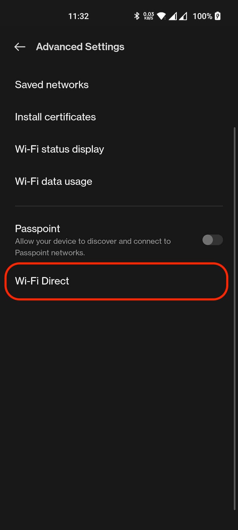 Wi-Fi Direct Settings