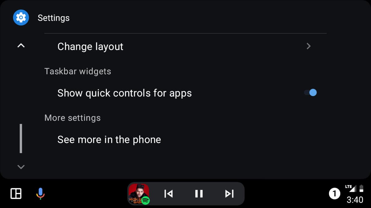 Android Auto Change Layout