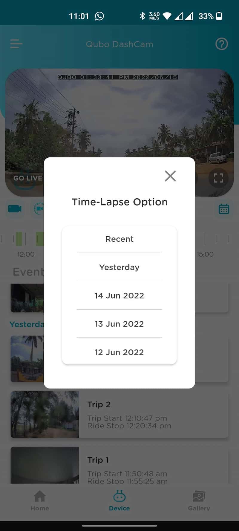 Time-lapse Date