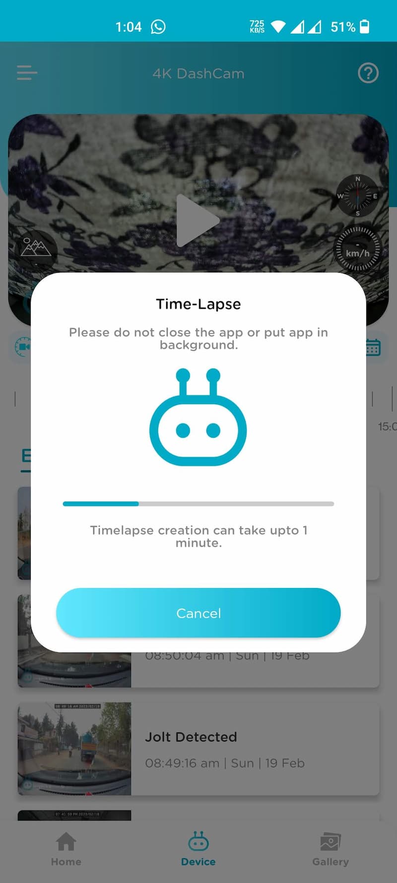 Downloading Time Lapse