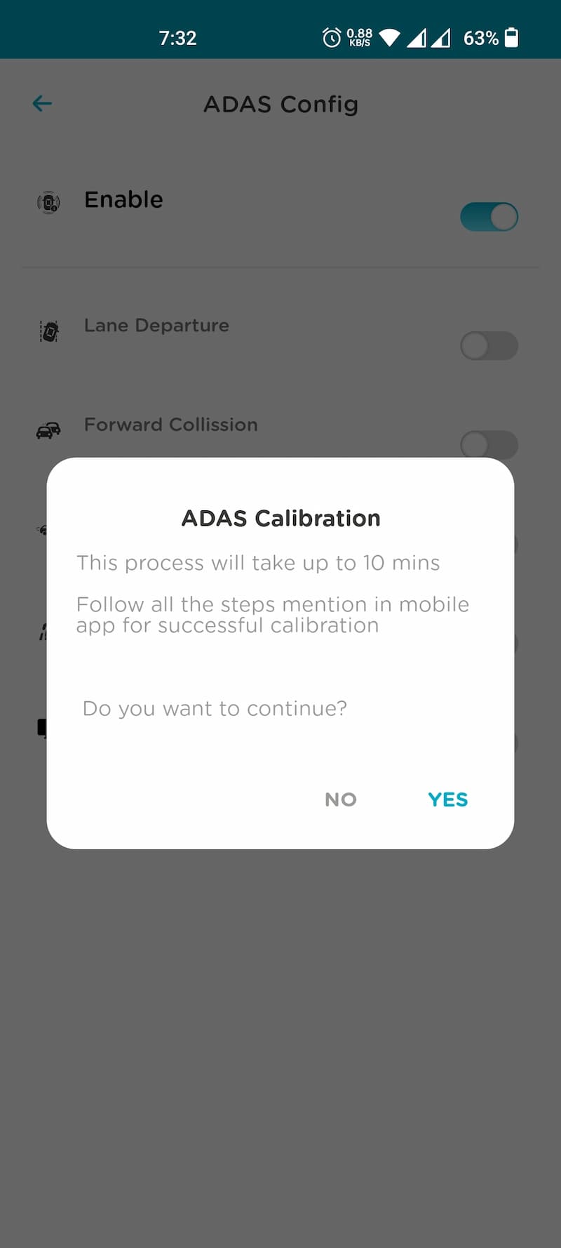 Qubo Dashcam Pro 4K ADAS Calibration Notice