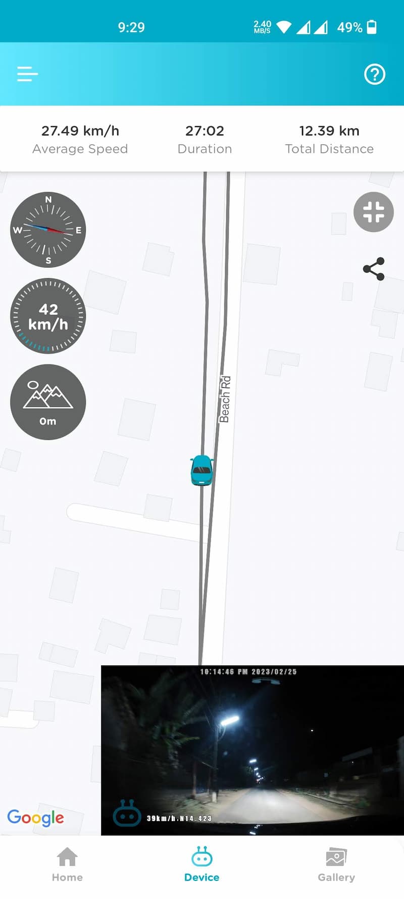 Qubo Dashcam Pro 4K GPS Map