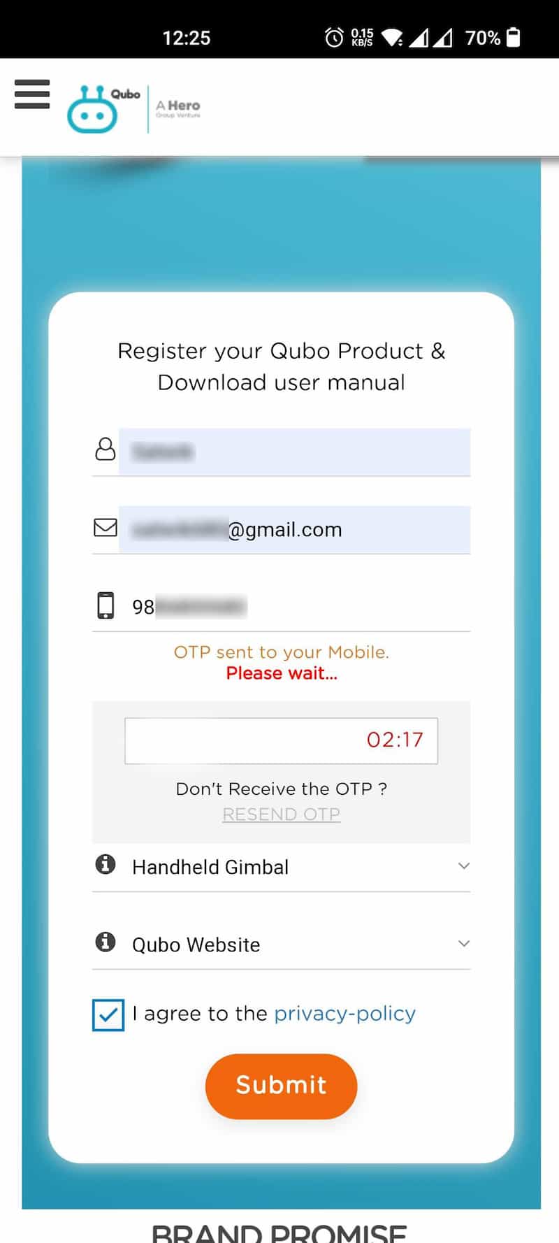 Qubo Sign Up