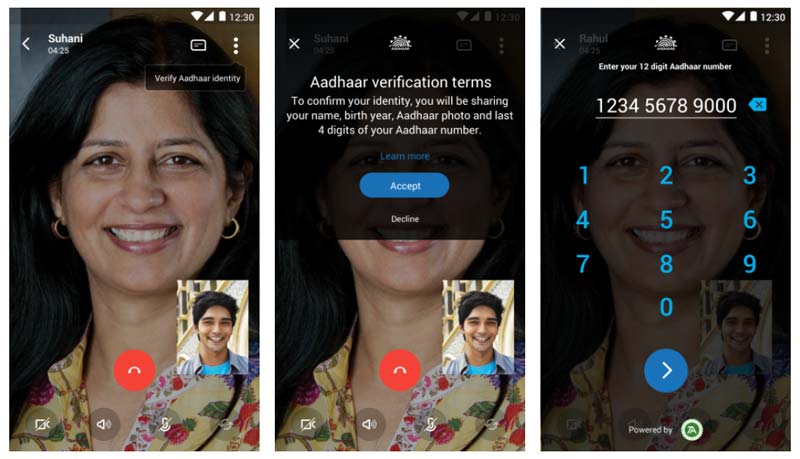 Skype Lite Aadhaar Integration
