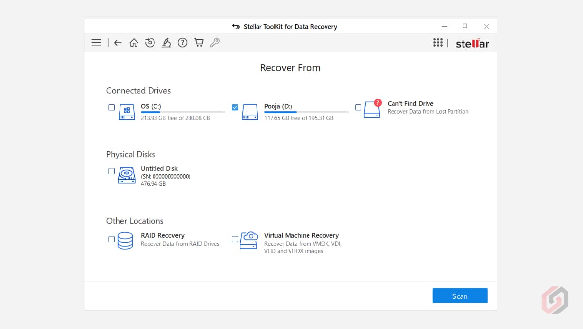 Stellar Toolkit for Data Recovery