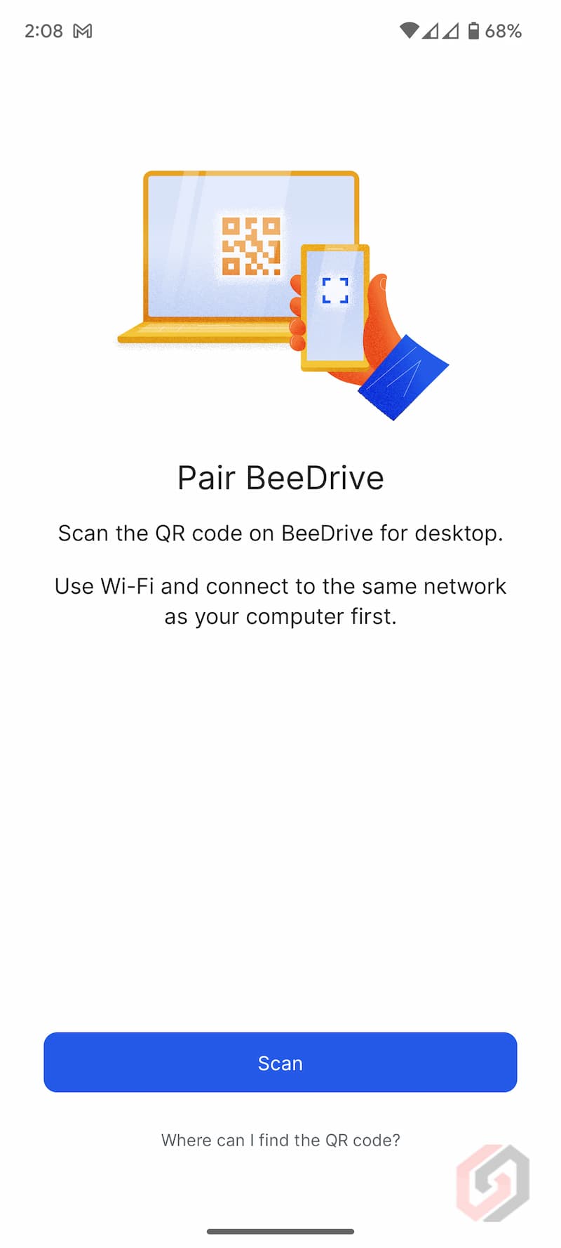 Synology BeeDrive Mobile Device Pairing