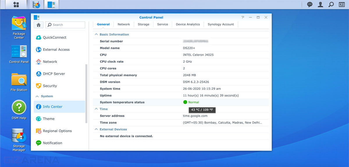 Synology DS220 UI7