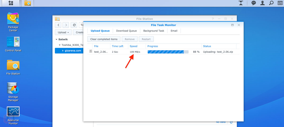 Synology Data Transfer Speed Over Ethernet