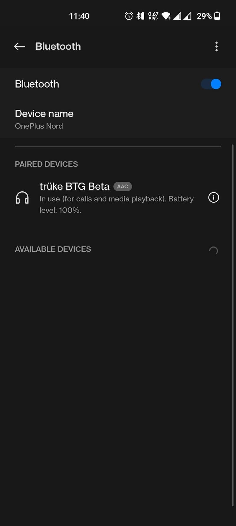 Truke BTG Beta Battery Level Check