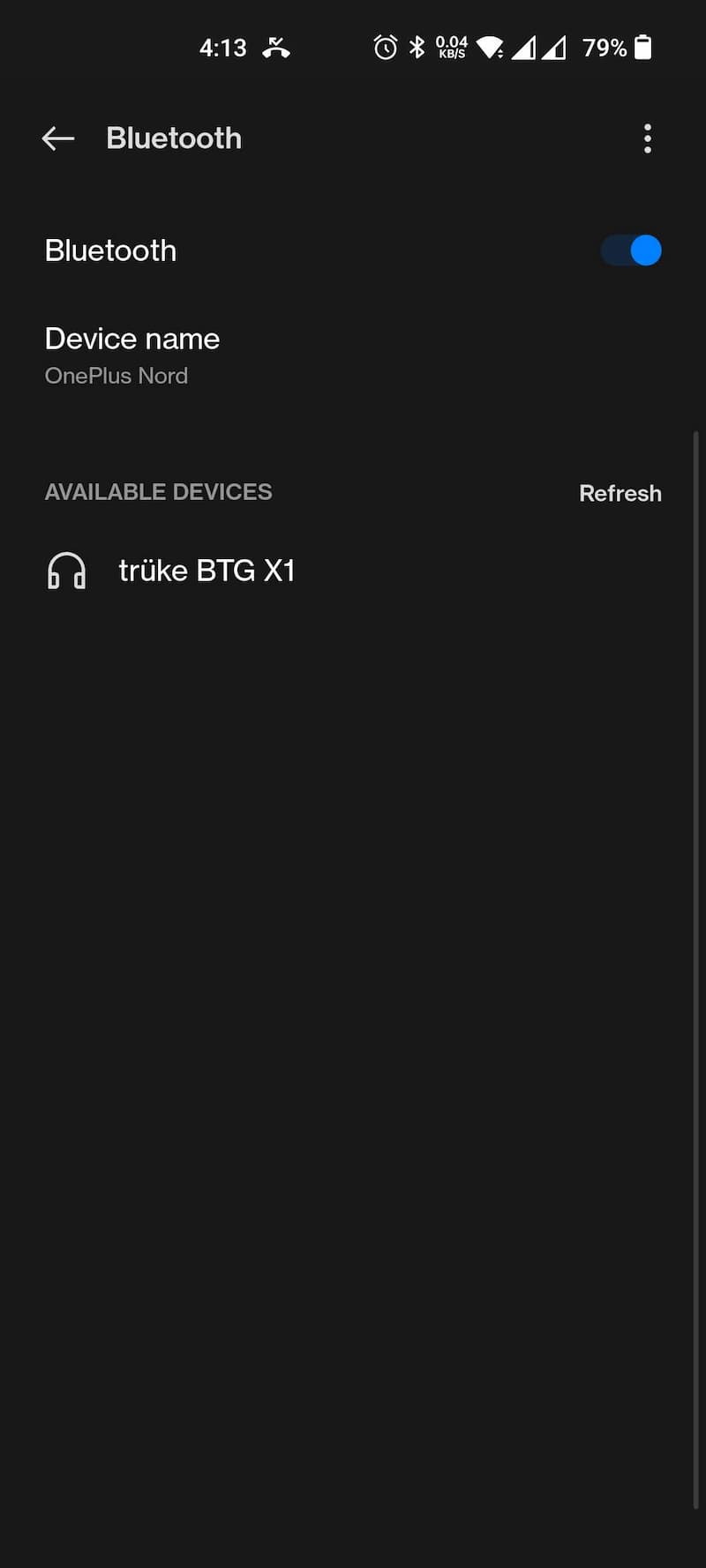 Truke BTG X1 Bluetooth Settings