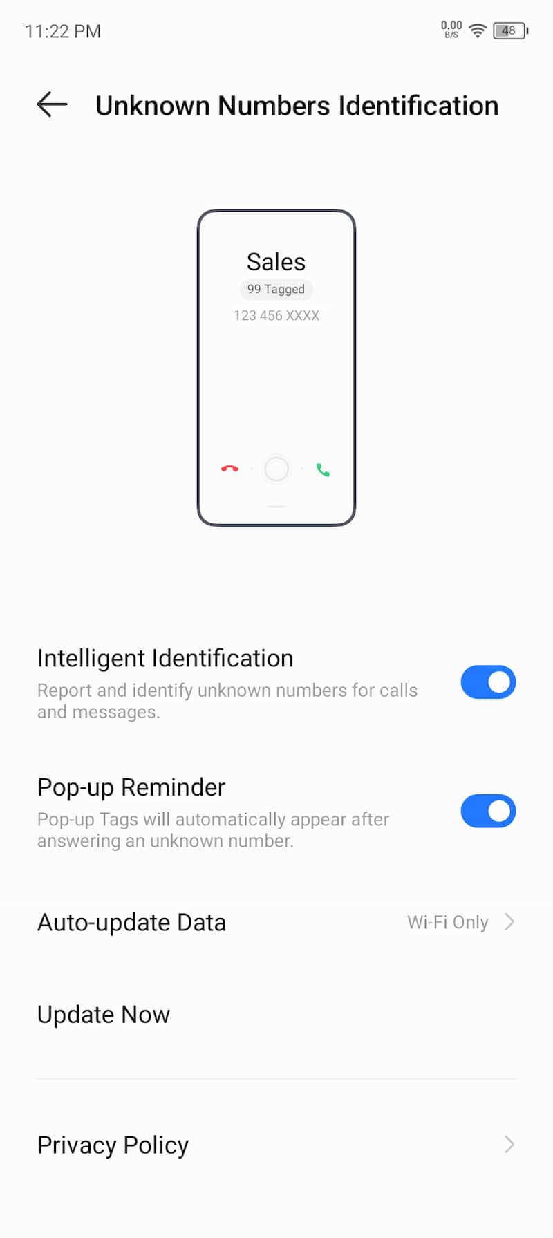 itel P55T Unknown Number Identification