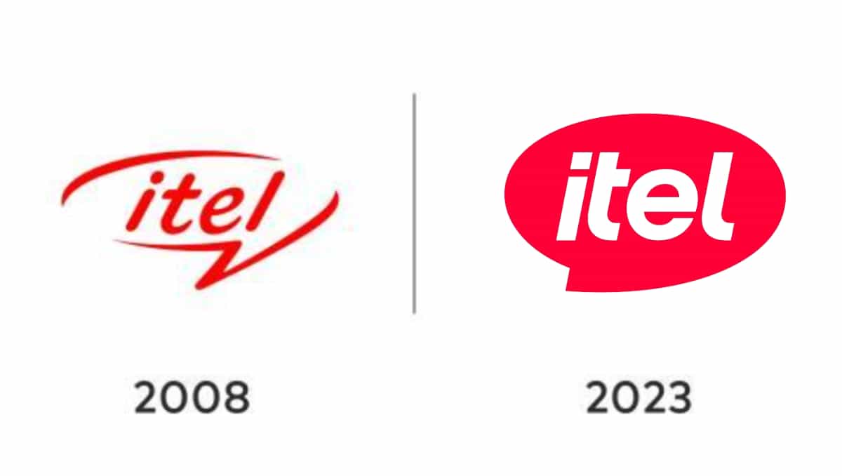itel new logo compare